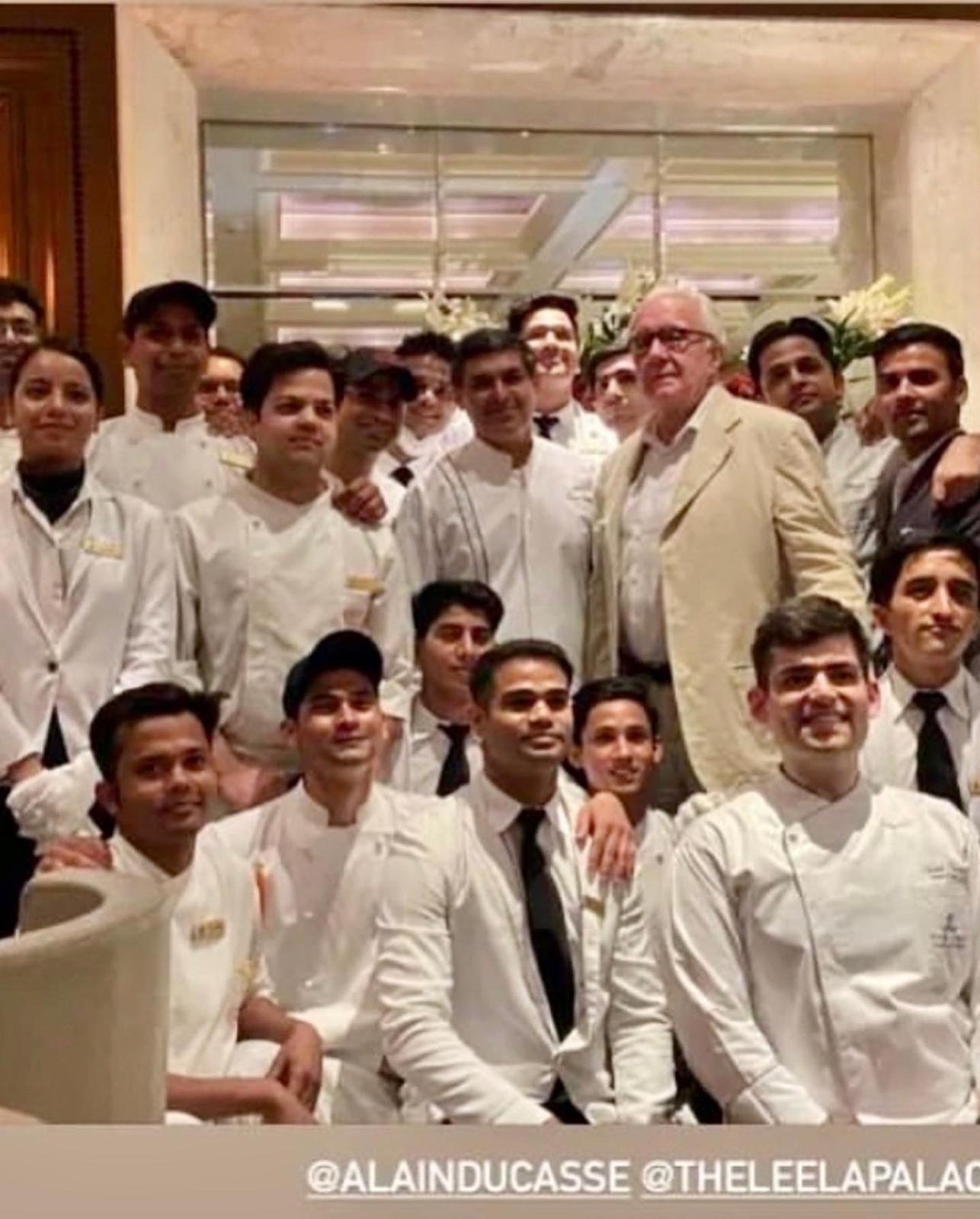 The Leela Palace culinary team with Alain Ducasse