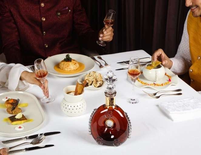 Louis XIII tasting table with Indian dishes by Chef Sameer Sehgal