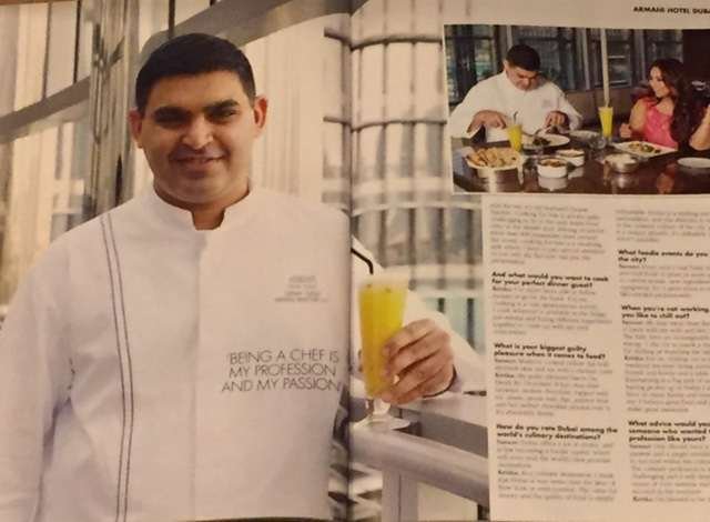 OK! Middle East interview with Chef Sameer Sehgal at Armani Hotel Dubai