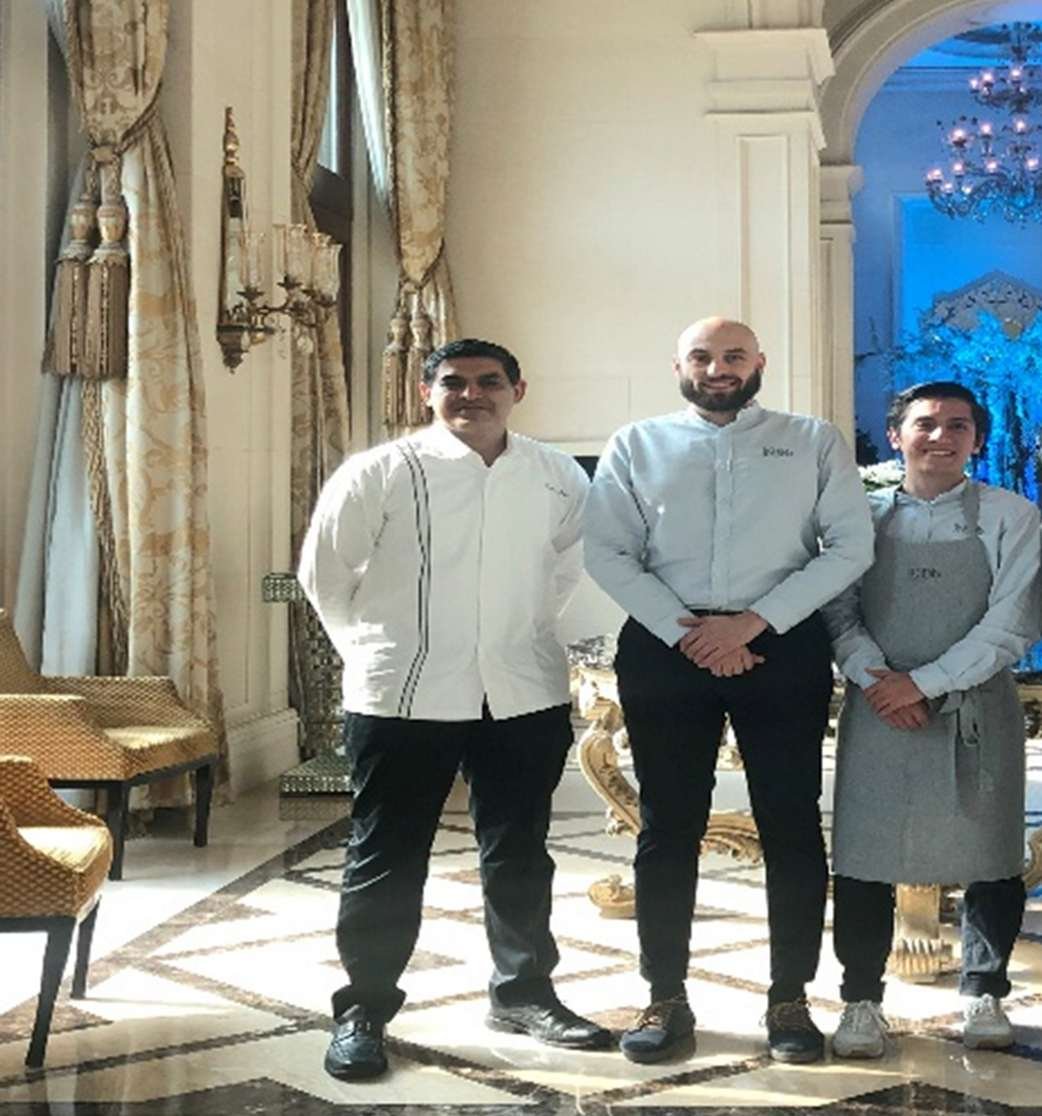 Chef Sameer Sehgal with Chef Ruben Arnaz of 19.86 at The Leela Palace